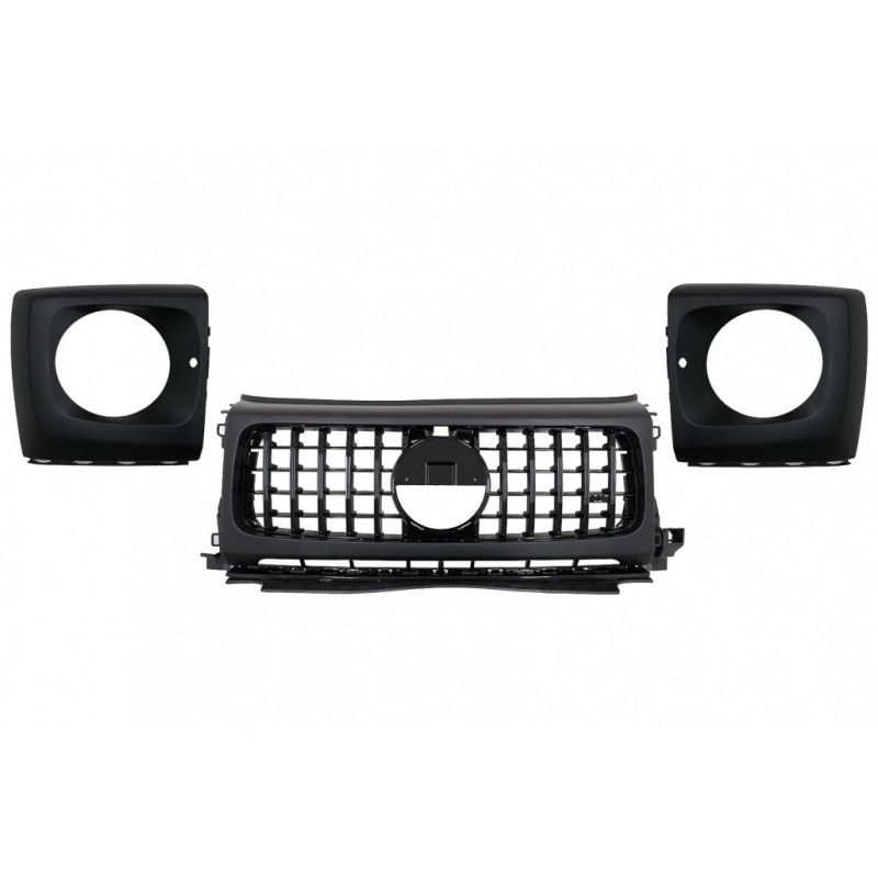 Front Grille with Headlights Covers suitable for Mercedes G-Class W464 W463A & G63 AMG (06.2018-Up) GT-R Panamericana Design Pia