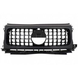 Front Grille with Headlights Covers suitable for Mercedes G-Class W464 W463A & G63 AMG (06.2018-Up) GT-R Panamericana Design Pia