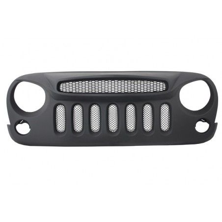 Central Front Grille Specter Mask with HID Bi-Xenon Headlights suitable for JEEP Wrangler Rubicon JK (2007-2017) Angry Bird Desi