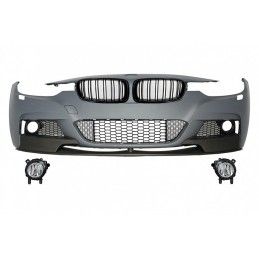 Assembly Front Bumper suitable for BMW 3er F30 F31 Sedan Touring (2011-up) M-Performance Design with Kidney Grilles Double Strip