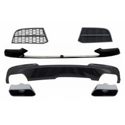 Conversion Kit Spoiler and Air Diffuser suitable for BMW 5 Series F10 F11 Sedan Touring (2010-2017) M-Technik to M-Performance S