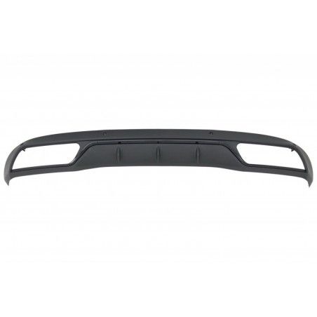 Rear Bumper Diffuser with Muffler Tips suitable for Mercedes C-Class W205 S205 (2014-2018) C63 Look Shadow Black only for Standa
