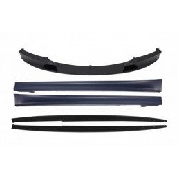 Front Bumper Spoiler with Side Skirts and Add-on Extensions suitable for BMW 3 Series F30 F31 Sedan Touring (2011-2018) M3 Desig