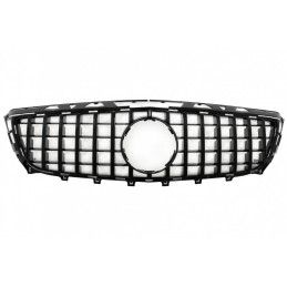 Front Grille suitable for Mercedes CLS W218 C118 (2011-2014) X218 Shooting Brake (2012-2014) GT-R Panamericana Design Piano Blac