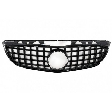 Front Grille suitable for Mercedes CLS W218 C118 (2011-2014) X218 Shooting Brake (2012-2014) GT-R Panamericana Design Piano Blac