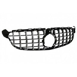 Front Grille suitable for Mercedes C-Class C63 W205 Sedan S205 T-Modell A205 Cabriolet C205 Coupe (03.2018-2020) with camera Bla