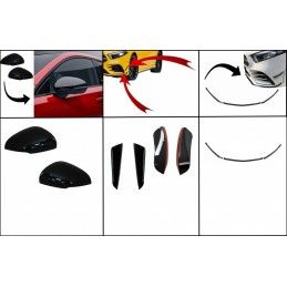 Kit Front Bumper Flaps Side Fins Flaps suitable for Mercedes A-Class W177 V177 (05.2018-up) with Bumper Lip Extension and Mirror