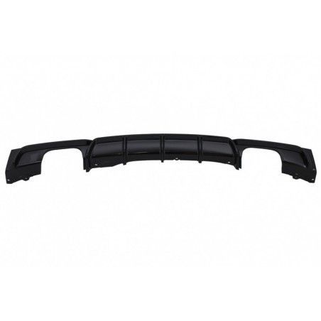Rear Bumper Spoiler Valance Diffuser with Twin Double Exhaust Systems Muffler Tips M3 M Performance Design suitable for BMW 3 Se