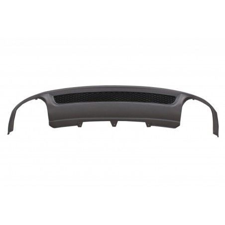 Rear Bumper Valance Air Diffuser suitable for AUDI A4 B8 Pre Facelift Limousine/Avant (2008-2011) with Exhaust Muffler Tips Tail