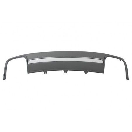 Rear Bumper Valance Air Diffuser suitable for Audi A4 B8 Facelift (2012-2015) with Exhaust Muffler Tips Tail Pipes Limousine Ava