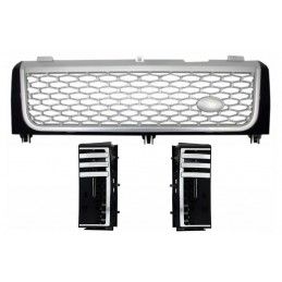 Central Grille Black-Silver Side Vents Black suitable for Land Range Rover Vogue III L322 (2002-2005) Autobiography Supercharged