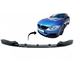 Front Bumper Spoiler Lip suitable for BMW 4 Series F32 F33 F36 Coupe Cabrio Grand Coupe (2013-03.2019) with Side Skirts Add-on L