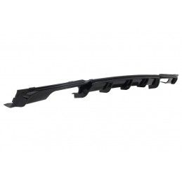 Rear Diffuser Double Outlet Brilliant Black Edition with Exhaust Muffler Tips M-Power Chrome suitable for BMW 3 Series F30 F31 2