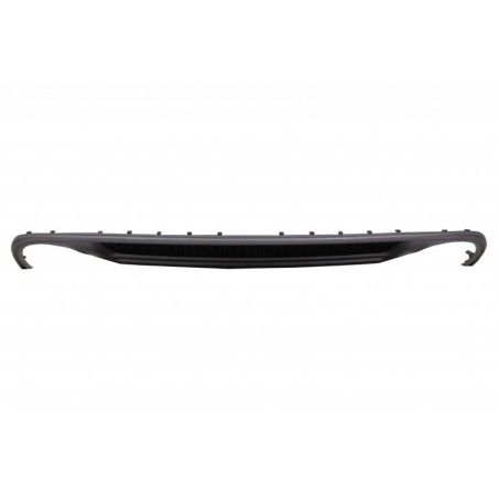 Rear Bumper Valance Air Diffuser suitable for Audi A4 B8 Facelift Limousine/Avant (2012-2015) with Exhaust Muffler Tips Tail Pip