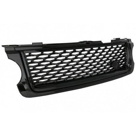 Central Grille with Side Vents suitable for Land Range Rover Vogue III L322 (2010-2012) Piano Black Autobiography Supercharged E