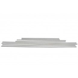 Add On Door Moldings Strips Brushed Aluminum with Side Decals Sticker Vinyl Dark Grey suitable for MERCEDES G-class W463 (1989-2