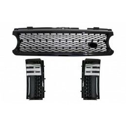 Central Grille with Side Vents Grilles suitable for Land Range Rover Vogue III L322 (2006-2009) Black Autobiography Supercharged