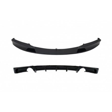 Front Bumper Spoiler with Rear Diffuser Double Outlet for Single Exhaust suitable for BMW 3 Series F30 F31 (2011-2019) M Perform