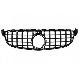Front Grille suitable for Mercedes C-Class C63 W205 Sedan S205 T-Modell A205 Cabriolet C205 Coupe (03.2018-2020) with camera All