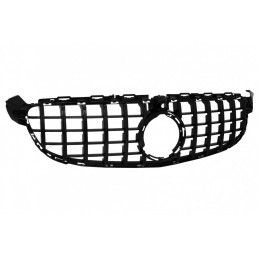 Front Grille suitable for Mercedes C-Class C63 W205 Sedan S205 T-Modell A205 Cabriolet C205 Coupe (03.2018-2020) with camera All
