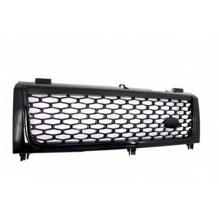 Central Grille with Side Vents Grilles suitable for Land Range Rover Vogue III L322 (2002-2005) All Black Autobiography Supercha
