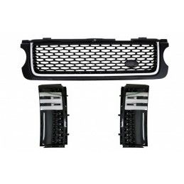 Central Grille with Side Vents suitable for Land Range Rover Vogue III L322 (2010-2012) All Black Autobiography Supercharged Edi