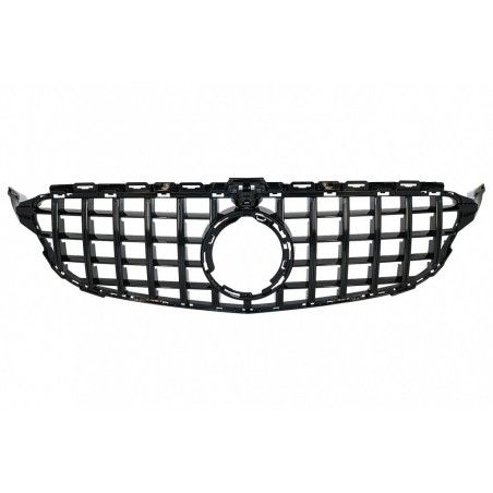 Front Grille suitable for Mercedes W205 Sedan S205 T-Modell A205 Cabriolet C205 Coupe Facelift (03.2018-2020) with 360 Camera Al