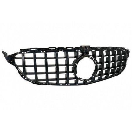 Front Grille suitable for Mercedes W205 Sedan S205 T-Modell A205 Cabriolet C205 Coupe Facelift (03.2018-2020) with 360 Camera Al