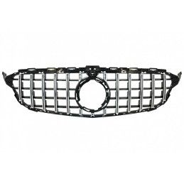 Front Grille suitable for Mercedes W205 Sedan S205 T-Modell A205 Cabriolet C205 Coupe Facelift (03.2018-2020) with 360 Camera Ch