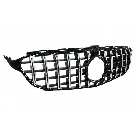 Front Grille suitable for Mercedes W205 Sedan S205 T-Modell A205 Cabriolet C205 Coupe Facelift (03.2018-2020) with 360 Camera Ch