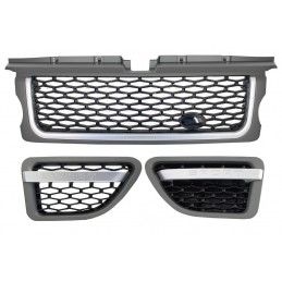 Central Grille and Side Vents Assembly suitable for Land Range Rover Sport L320 (2005-2008) Autobiography Look Platinum Black Ed
