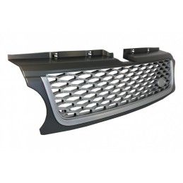 Central Grille and Side Vents Assembly suitable for Range Rover Sport Facelift (2009-2013) L320 Autobiography Look FULL Silver E