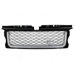 Central Grille and Side Vents Assembly suitable for Land Range Rover Sport L320 (2005-2008) Autobiography Look Black Silver Edit