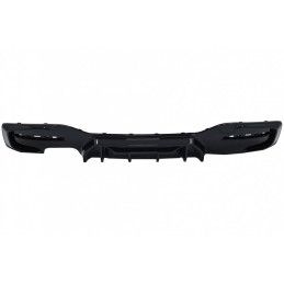 Rear Bumper Spoiler Valance Diffuser Left Double Outlet suitable for BMW 1 Series F20 F21 LCI (2015-2019) Piano Black Competitio
