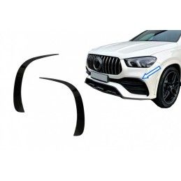 Front Bumper Flaps Side Fins Flics suitable for Mercedes GLE W167 GLE Coupe C167 (2019-up) only for AMG Sport line bumper GLE53 