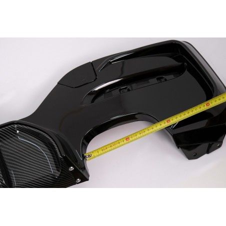 Rear Bumper Spoiler Valance Diffuser Twin Double Outlet suitable for BMW 1 Series F20 F21 LCI (2015-06.2019) Middle Insertion Ca