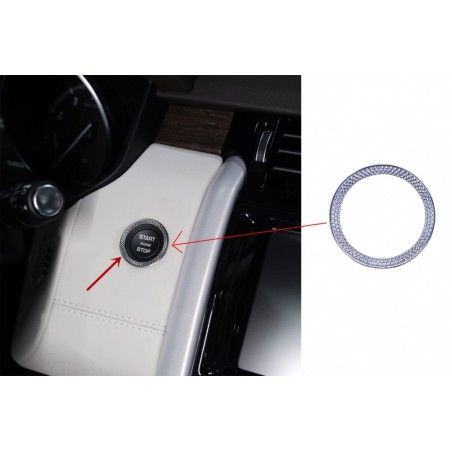 Chrome Ring Frame start button suitable for Land Rover Discovery 5 L462 (2017-) Discovery Sport L550 (2014-) Range Rover Sport L