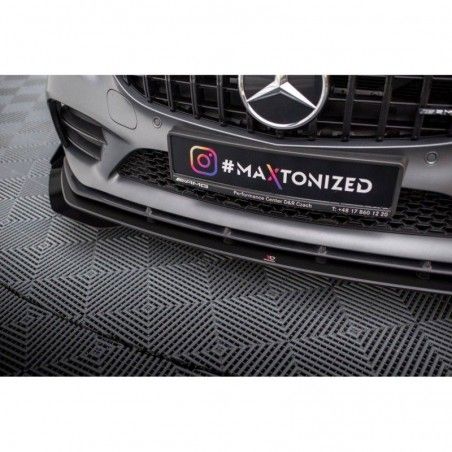 Maxton Street Pro Front Splitter + Flaps Mercedes-AMG C43 Coupe C205 Facelift Black-Red + Gloss Flaps, Nouveaux produits maxton-