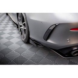 Maxton Street Pro Rear Side Splitters + Flaps Mercedes-AMG C43 Coupe C205 Facelift Black + Gloss Flaps, Nouveaux produits maxton