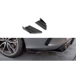 Maxton Street Pro Rear Side Splitters + Flaps Mercedes-AMG C43 Coupe C205 Facelift Black-Red + Gloss Flaps, Nouveaux produits ma