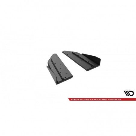 Maxton Street Pro Rear Side Splitters + Flaps Mercedes-AMG C43 Coupe C205 Facelift Black-Red + Gloss Flaps, Nouveaux produits ma