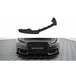 Maxton Street Pro Front Splitter + Flaps Audi S5 / A5 S-Line 8T Black + Gloss Flaps, Nouveaux produits maxton-design