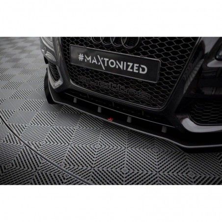 Maxton Street Pro Front Splitter + Flaps Audi S5 / A5 S-Line 8T Black + Gloss Flaps, Nouveaux produits maxton-design