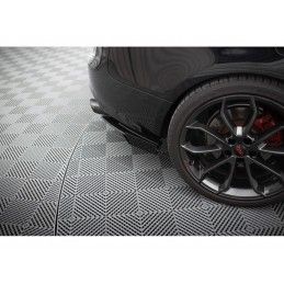 Maxton Street Pro Rear Side Splitters + Flaps Audi S5 / A5 S-Line Coupe / Cabriolet 8T Black-Red + Gloss Flaps, Nouveaux produit