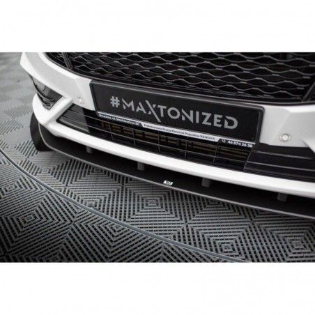 Maxton Street Pro Front Splitter + Flaps Ford Mondeo Sport Mk5 Facelift / Fusion Sport Mk2 Facelift Black + Gloss Flaps, Nouveau
