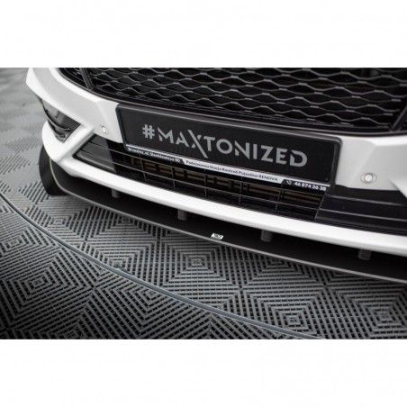 Maxton Street Pro Front Splitter + Flaps Ford Mondeo Sport Mk5 Facelift / Fusion Sport Mk2 Facelift Black-Red + Gloss Flaps, Nou