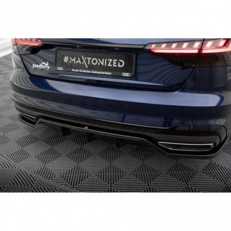 Maxton Central Rear Splitter (with vertical bars) V.2 Audi A4 S-Line B9 Facelift, Nouveaux produits maxton-design