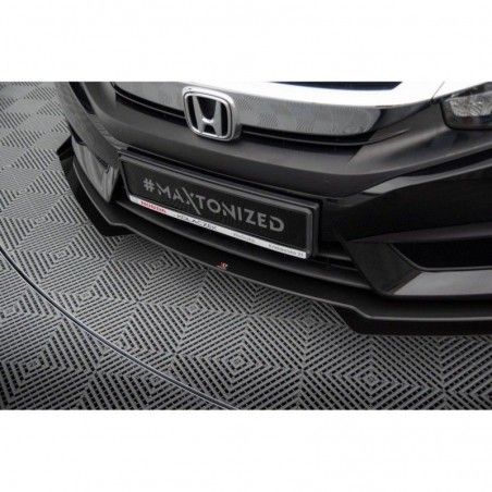 Maxton Street Pro Front Splitter + Flaps Honda Civic Mk10 Black + Gloss Flaps, Nouveaux produits maxton-design
