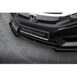 Maxton Street Pro Front Splitter + Flaps Honda Civic Mk10 Black-Red + Gloss Flaps, Nouveaux produits maxton-design