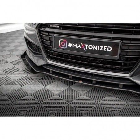 Maxton Street Pro Front Splitter + Flaps Audi TT S / S-Line 8S Black-Red + Gloss Flaps, Nouveaux produits maxton-design